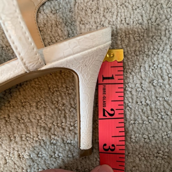 White Lace Up Heels - Picture 12 of 14